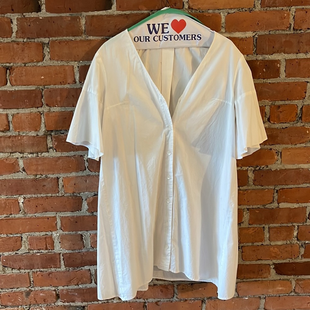 Madewell, crisp cotton button up dress
